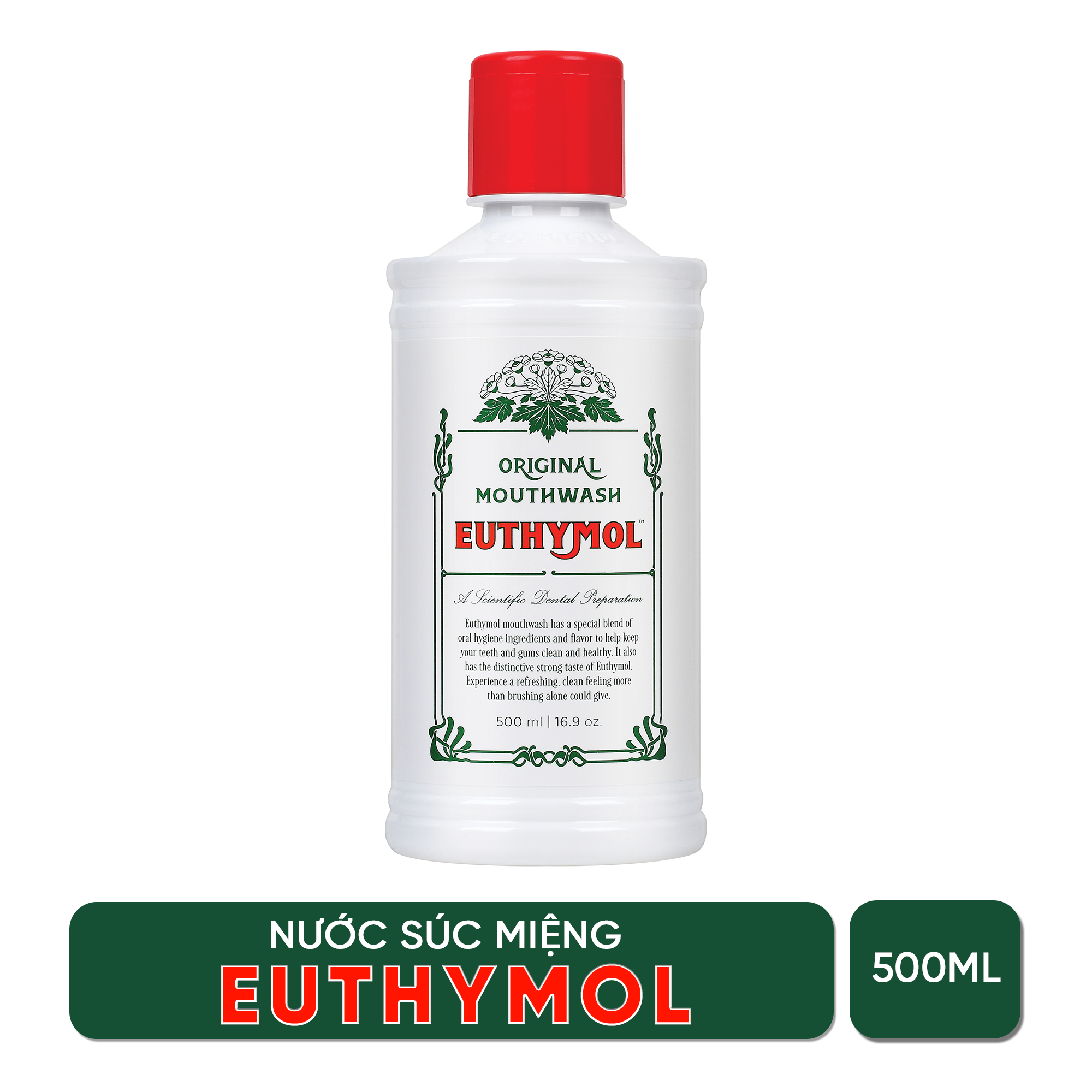 Nước súc miệng Euthymol Original Mouthwash 500ml